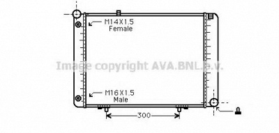 AVA QUALITY COOLING ms2074 -  Радиатор, охлаждение двигателя